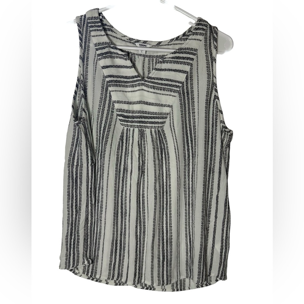 Sonoma Black and‎ White Striped Blouse